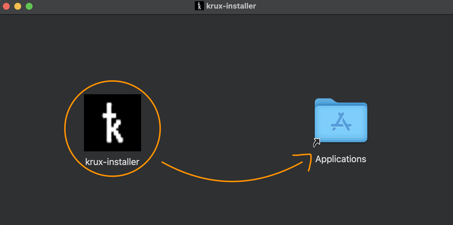 krux-installer's DMG volume